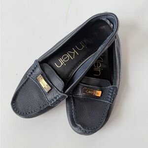 Calvin Klein Blue Pebbled Leather Loafer